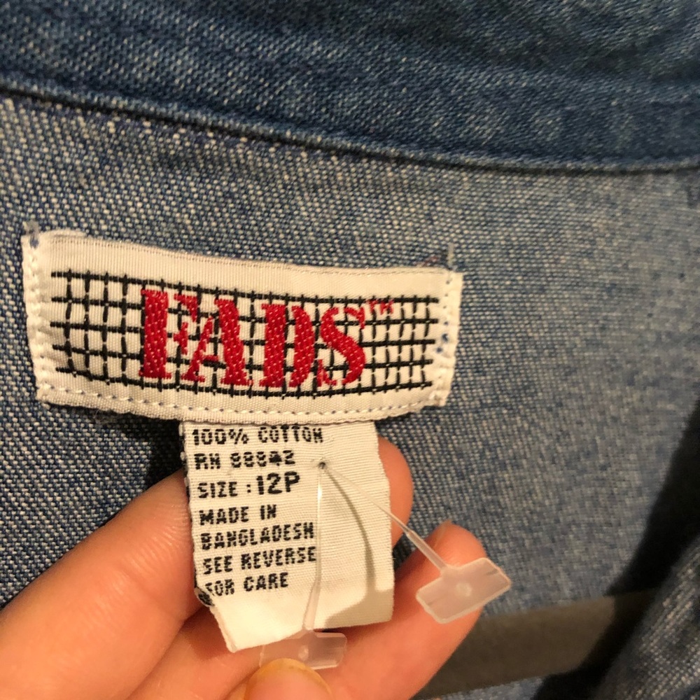 Vintage Midi Button Front Jean Dress (size 12p) - Picture 7 of 7